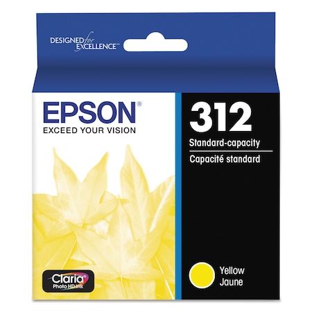Epson T312420-S (312XL) Claria Ink, 360 Page-Yield, Yellow T312420-S
